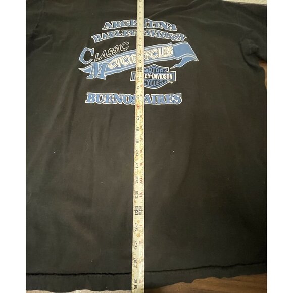 Harley-Davidson Motorcycles Buenos Aires Argentina 2XL XXL Men's Black & Blue Lo - Picture 6 of 7